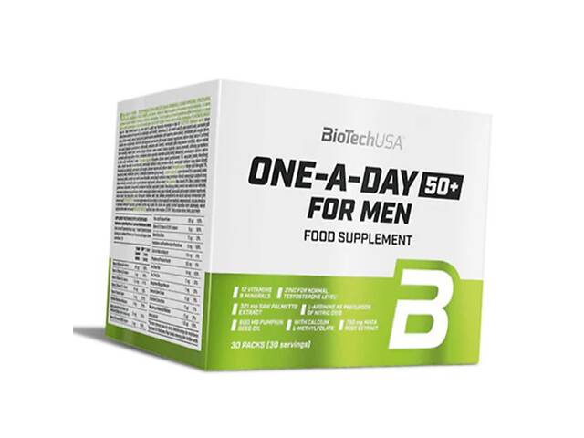 Мультивитамины для мужчин BioTechUSA 50+ One-A-Day 50+ for Men 30 пакетов (36084058)