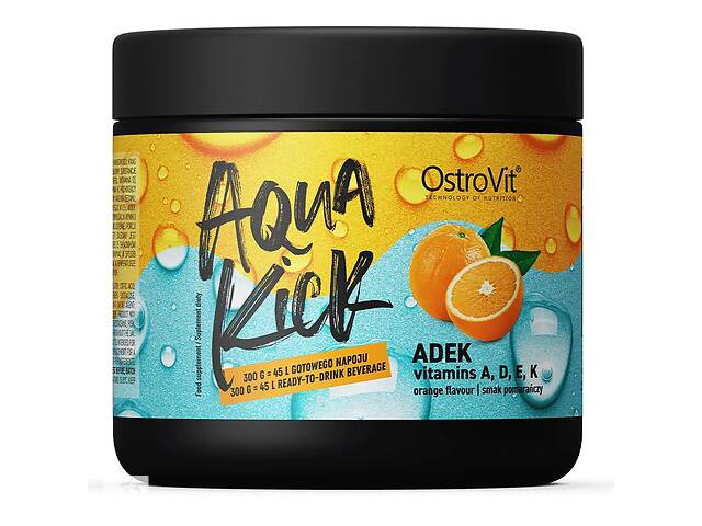 Мультивитамины для спорта OstroVit Aqua Kick ADEK 300 g /30 servings/ Orange