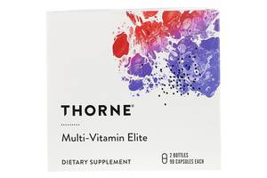 Мультивитамины элит, Thorne Research, Multi-Vitamin Elite, 2 бутылки по 90 капсул (24263)