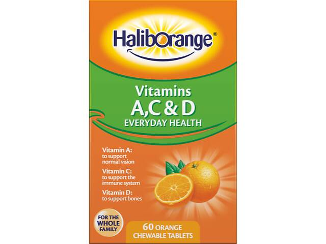 Мультивитамины Haliborange Vitamins A C & D 60 Chewable Tabs Orange