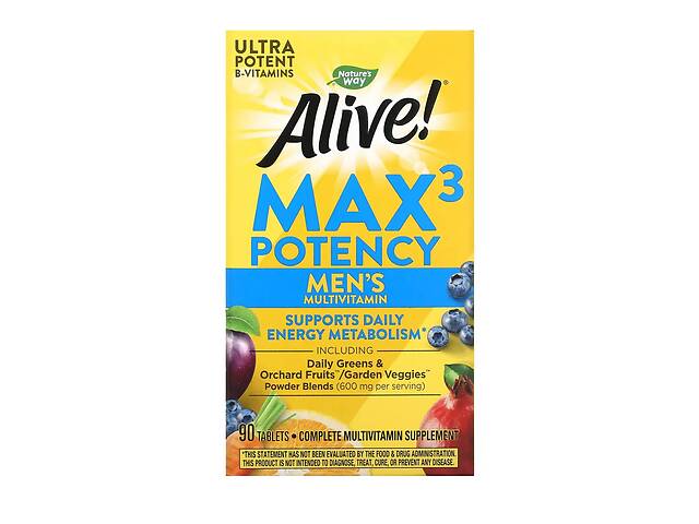 Мультивитамины Nature's Way Max3 Men's 90 tabs Natures Way (1086-2022-10-1045)