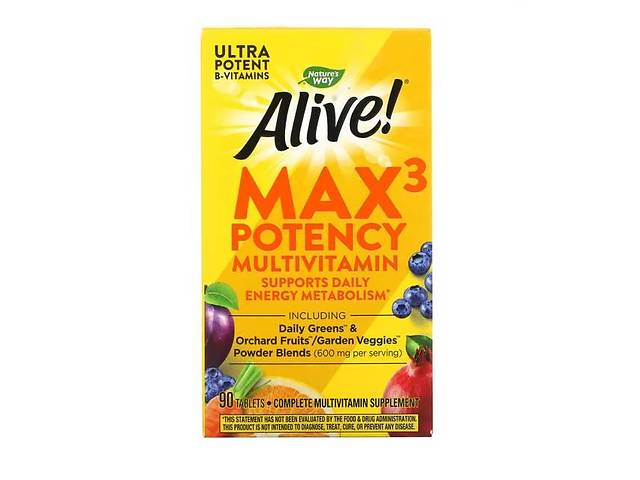 Мультивитамины Natures Way Max3 With Iron 90 tabs (1086-2022-10-1050)