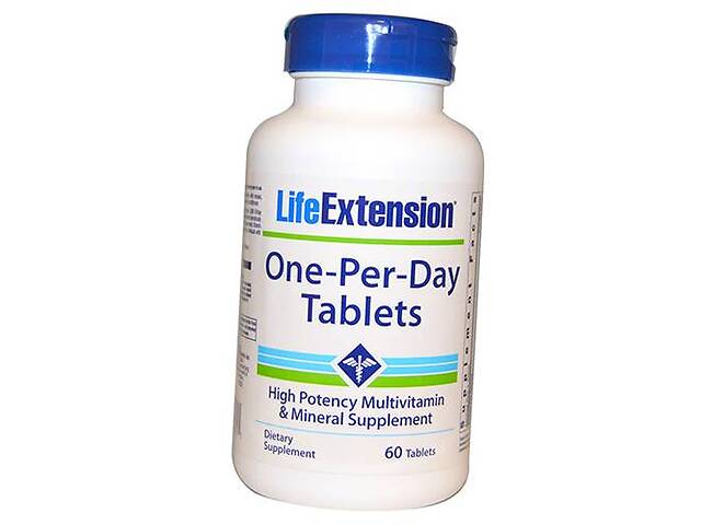 Мультивитамины One-Per-Day Tablets Life Extension 60таб (36346016)