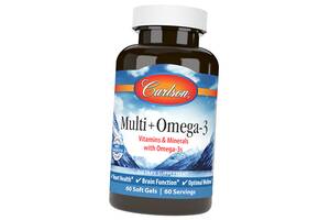 Мультивитамины с Омегой Multi + Omega-3 Carlson Labs 60гелкапс (36353102)