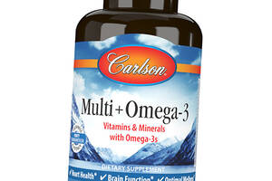 Мультивитамины с Омегой Multi + Omega-3 Carlson Labs 60гелкапс (36353102)