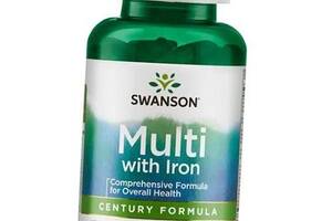 Мультивитамины с железом Multi with Iron Swanson 130таб (36280071)