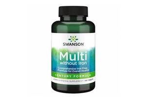 Мультивитамины Swanson Multi whithout Iron Century Formula 130 tabs (1086-100-97-1364042-20)