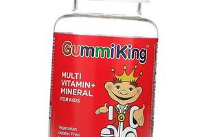 Мультивитамины и Минералы для детей Multi Vitamin + Mineral For Kids GummiKing 60таб Фруктовый (36536001)