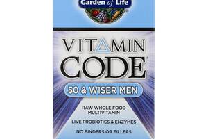 Мужские Мультивитамины 50+, Vitamin Code, Garden of Life, 120 вегетарианских капсул