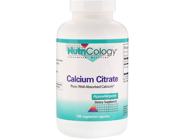 Микроэлемент Кальций Nutricology Calcium Citrate 180 Caps ARG-50230