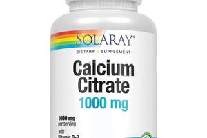 Микроэлемент Кальций Solaray Calcium Citrate with Vitamin D-3 1000 mg 90 Caps SOR-04583