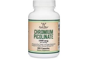 Микроэлемент Хром Double Wood Supplements Chromium Picolinate 1000 mcg (2 caps per serving) 300 Caps