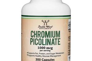 Микроэлемент Хром Double Wood Supplements Chromium Picolinate 1000 mcg (2 caps per serving) 300 Caps