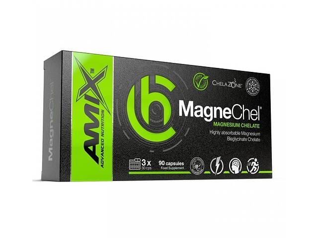 Микроэлемент Магний для спорта Amix Nutrition ChelaZone MagneChel Magnesium Bisglycinate Chelate 90 Veg Caps