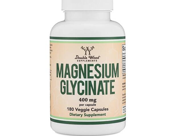 Микроэлемент Магний Double Wood Magnesium Glycinate 400 mg 180 Caps