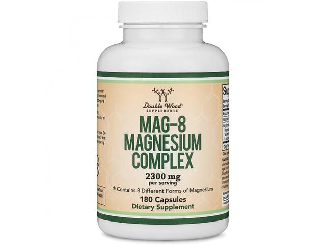 Микроэлемент Магний Double Wood Supplements MAG-8 Magnesium Complex Supplement 2300 mg (3 caps per serving) 180 Caps