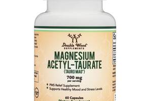 Микроэлемент Магний Double Wood Supplements Magnesium Acetyl-Taurate 700 mg 60 Caps