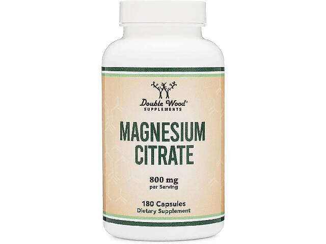 Микроэлемент Магний Double Wood Supplements Magnesium Citrate 800 mg 180 Caps