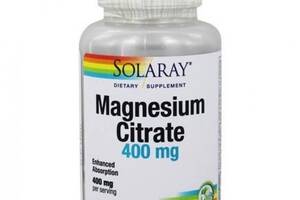 Микроэлемент Магний Solaray Magnesium Citrate 400 mg 90 Veg Caps SOR-46301