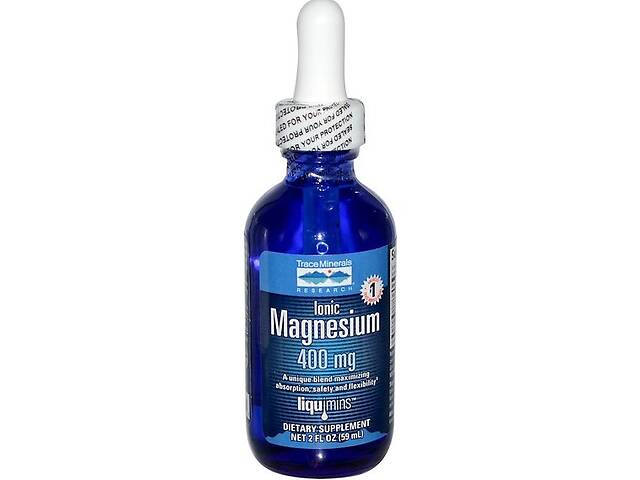 Микроэлемент Магний Trace Minerals Ionic Magnesium, 400 mg, 2 fl oz 59 ml TMR-00017