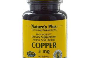 Микроэлемент Медь Nature's Plus Copper 3 mg 90 Tabs