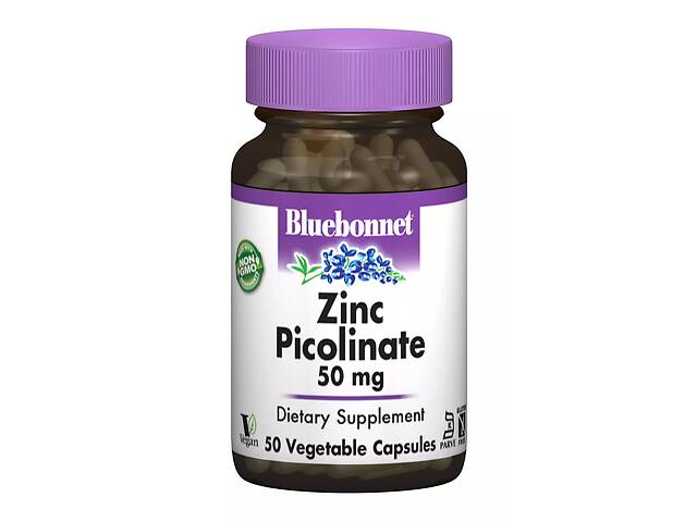 Микроэлемент Цинк Bluebonnet Nutrition Zinc Picolinate 50 mg 50 Veg Caps BLB0738