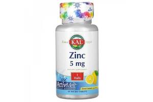 Микроэлемент Цинк KAL Zinc 5 mg 60 Micro Tablets Sweet Lemon
