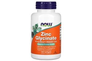 Микроэлемент Цинк NOW Foods Zinc Glycinate 30 mg 120 Softgels