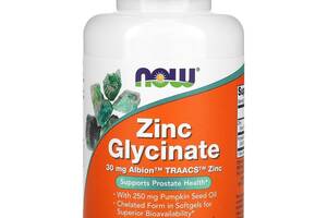 Микроэлемент Цинк NOW Foods Zinc Glycinate 30 mg 120 Softgels