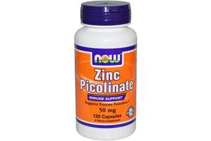 Микроэлемент Цинк NOW Foods Zinc Picolinate 50 mg 120 Caps NOW-01552