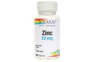 Микроэлемент Цинк Solaray Zinc 50 mg 100 Veg Caps