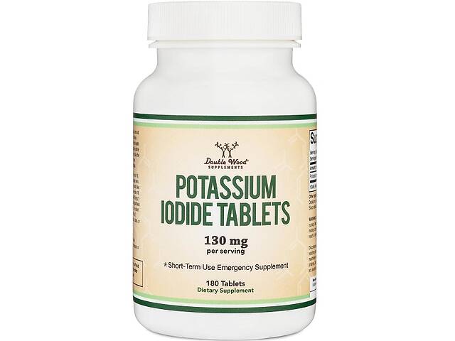 Микроэлемент Йод Double Wood Supplements Potassium Iodide 130 mg (2 tabs per serving) 180 Tabs