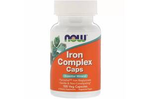 Микроэлемент Железо NOW Foods Iron Complex GLYCINATE 100 Veg Caps