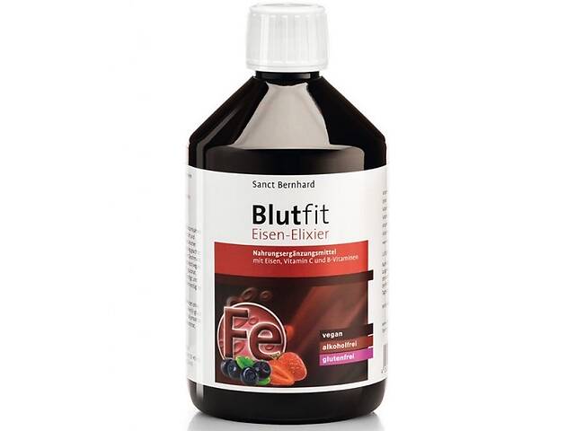Микроэлемент Железо Sanct Bernhard Blutfit Eisen 500 ml /25 servings/ Berry Flavor