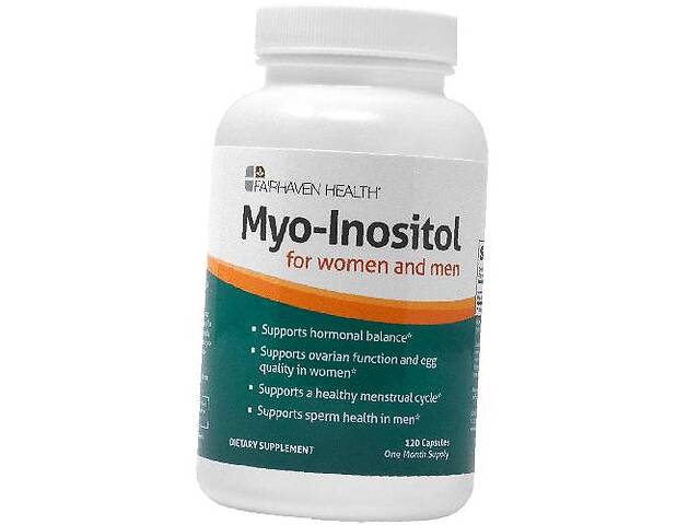 Міо-Інозитол, для жінок та чоловіків, Myo-Inositol For Women and Men, Fairhaven Health 120капс (36472007)