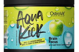 Натуральная добавка для спорта OstroVit Aqua Kick Brain Focus 300 g /30 servings/ Green Apple