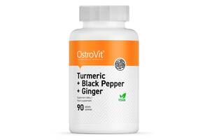 Натуральная добавка для спорта OstroVit Turmeric + Black Pepper + Ginger 90 Tabs