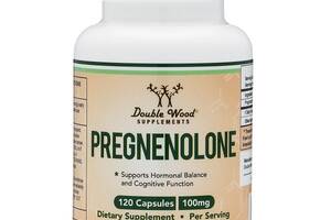 Натуральная добавка для иммунитета Double Wood Supplements Pregnenolone 100 mg 120 Caps