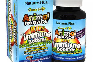 Натуральная добавка для иммунитета Nature's Plus Animal Parade, Kids Immune Booster 90 Chewable Tabs Tropical Berry