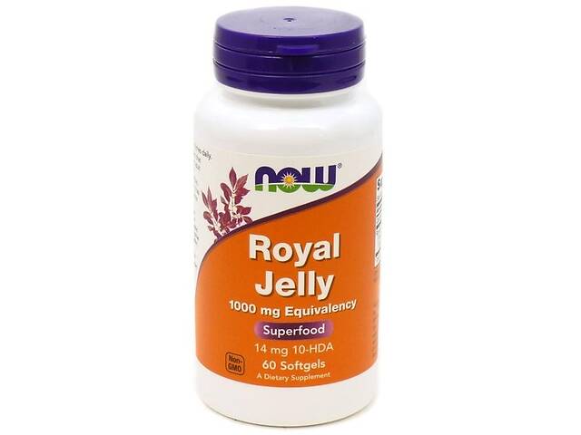Натуральная добавка для иммунитета NOW Foods Royal Jelly 1000 mg 60 Softgels