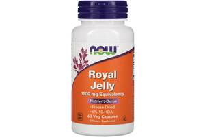 Натуральная добавка для иммунитета NOW Foods Royal Jelly 1500 mg 60 Veg Caps NF2565