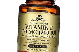Натуральный Витамин Е Vitamin E 200 Solgar 100гелкапс (36313074)