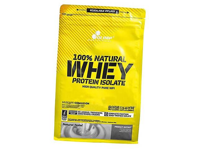 Натуральный Изолят Сывороточного Протеина без вкуса 100% Natural Whey Protein Isolate Olimp Nutrition 600г (29283011)
