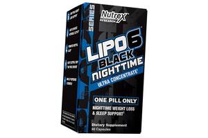 Ночной Жиросжигатель Липо 6 Lipo-6 Black NightTime Ultra concentrate Nutrex 30капс (02152025)