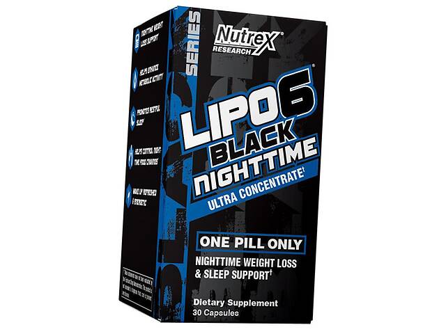 Ночной Жиросжигатель Липо 6 Lipo-6 Black NightTime Ultra concentrate Nutrex 30капс (02152025)