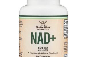 Ниацин Double Wood Supplements NAD+ (Nicotinamide Adenine Dinucleotide) 500 mg 60 Caps