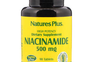 Ниацин Nature's Plus Niacinamide 500 mg 90 Tabs