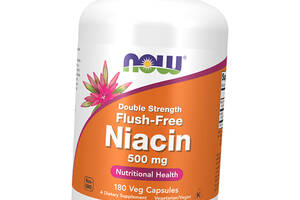 Ниацин не вызывающий покраснений Double Strength Flush-Free Niacin 500 Now Foods 180вегкапс (36128148)