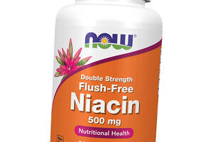 Ніацин не викликає почервоніння, Double Strength Flush-Free Niacin 500, Now Foods 90вегкапс (36128148)