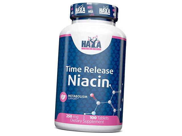 Ниацин замедленного высвобождения Haya Time Release Niacin 250 100 таб (36405089)